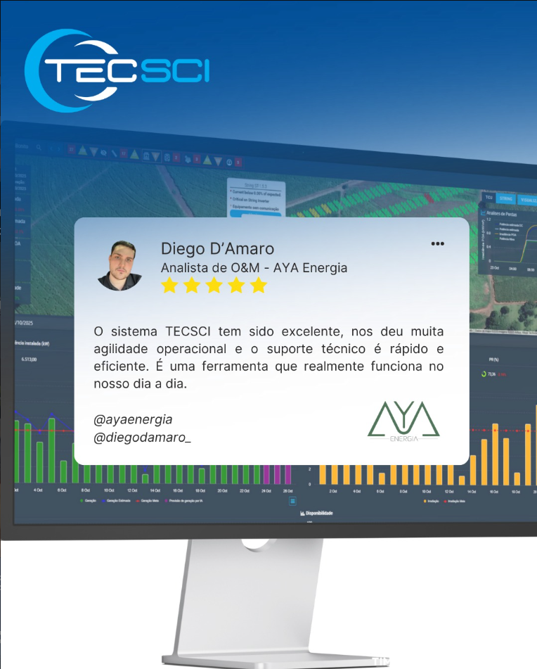 Depoimento de Diego D’Amaro, da AYA Energia, sobre o sistema TECSCI